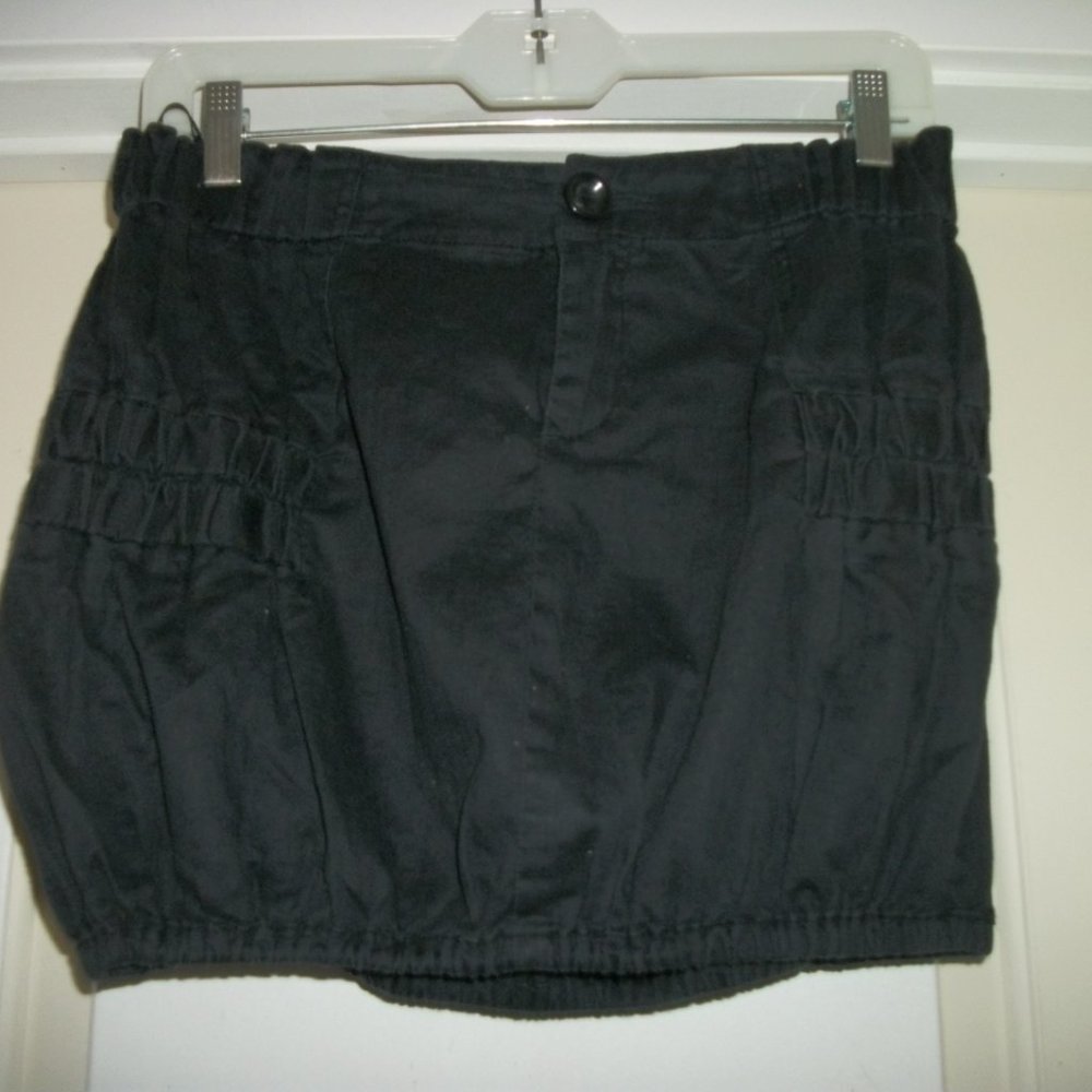 GOTH KAWAII LOLITA CORSET SIDES BLACK JAPANESE MINI SKIRT M